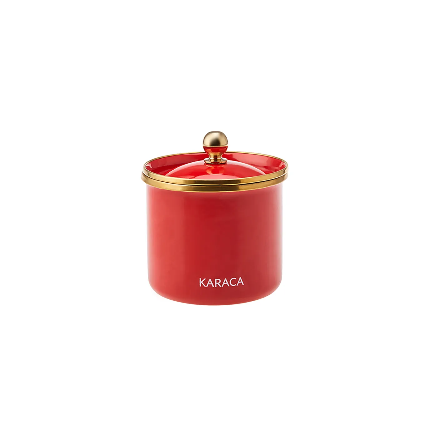 Karaca Troy Enamel Storage Jar, Small, Red Gold - Image 2