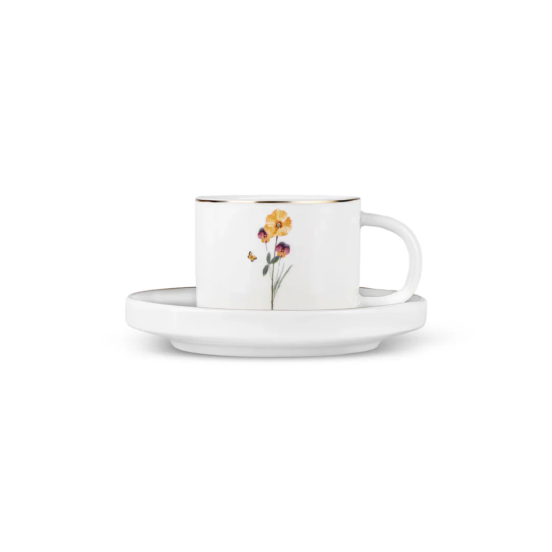Karaca Valencia 12-Piece Bone China Coffee Cup For 6 People, 90ml - Image 5
