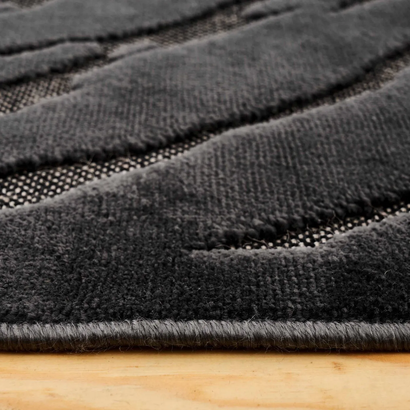 Kasmir Rugs 724 Scandinavian Storm Rug, 160cmx230cm, Black Grey - Image 5