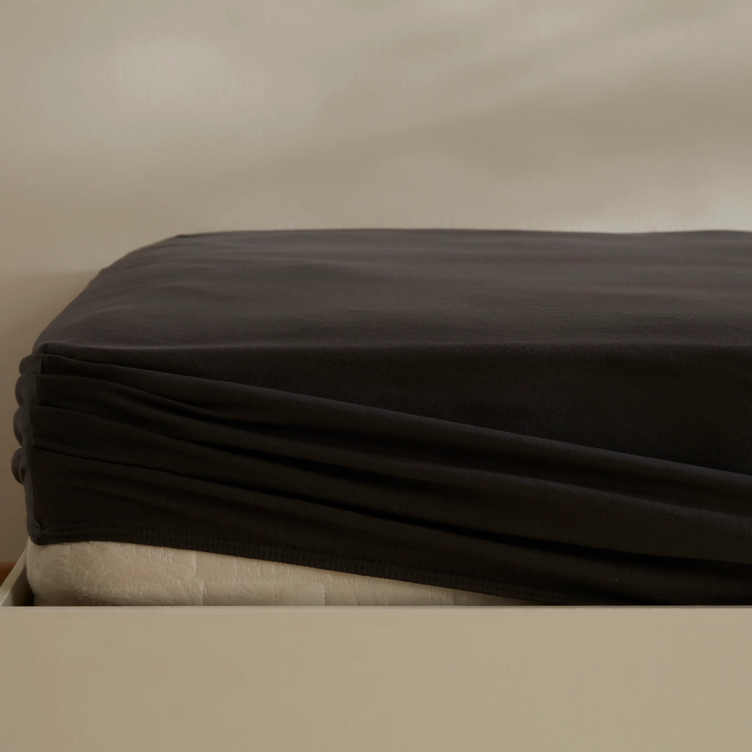 Karaca Home Jersey 100% Turkish Cotton Fitted Sheet, 120x200+30cm, Anthracite - Image 3