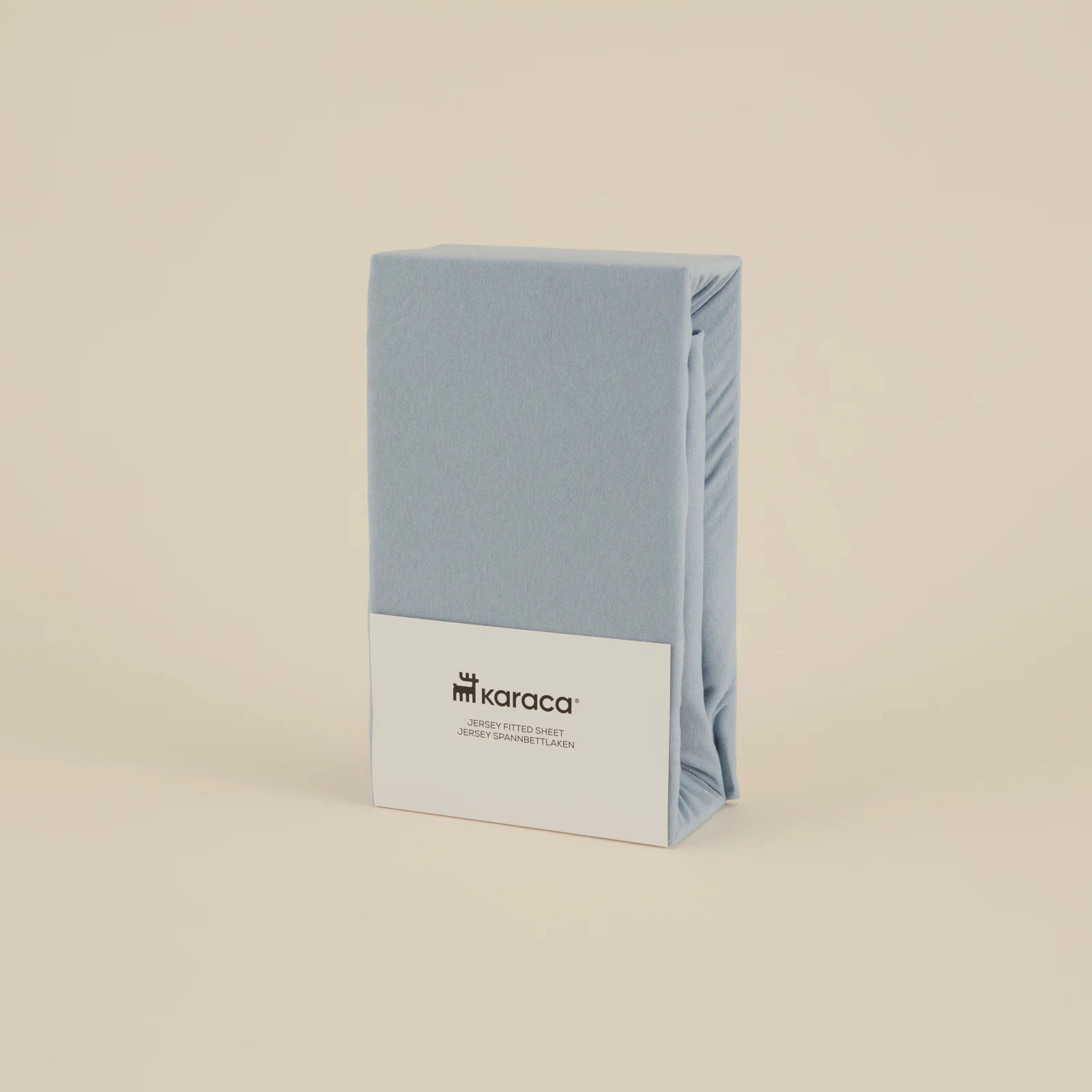 Karaca Home Jersey 100% Turkish Cotton Fitted Sheet, 160x200+30cm, Blue