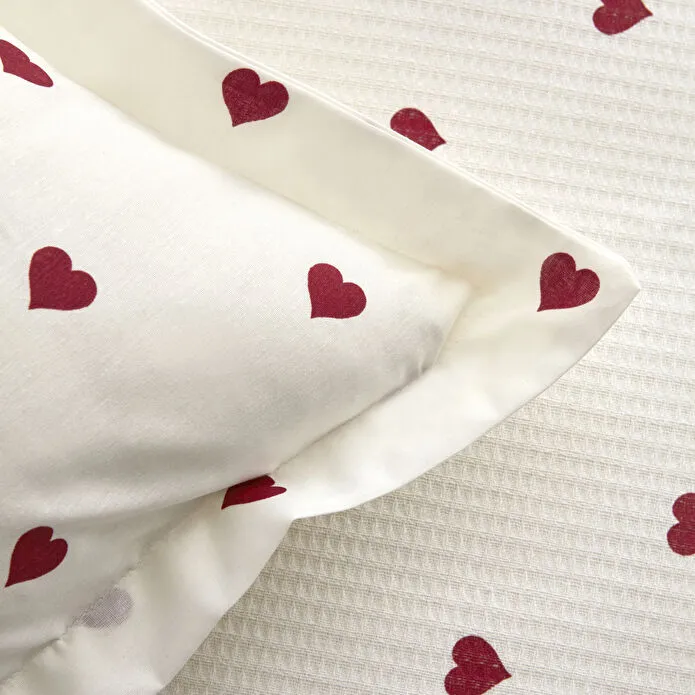 Karaca Amour 100% Cotton Bedding Set, Single, Red - Image 8