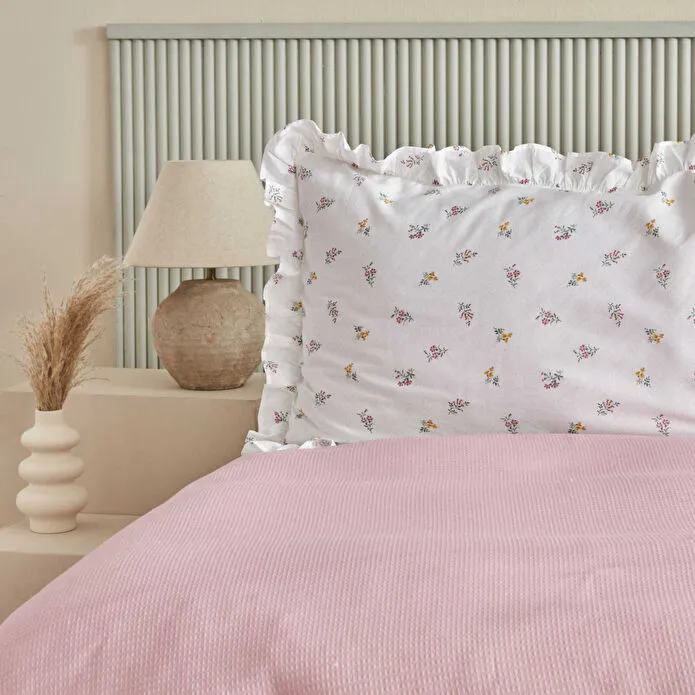 Karaca Lidya 100% Cotton Bedding Set, Single, Pink - Image 3