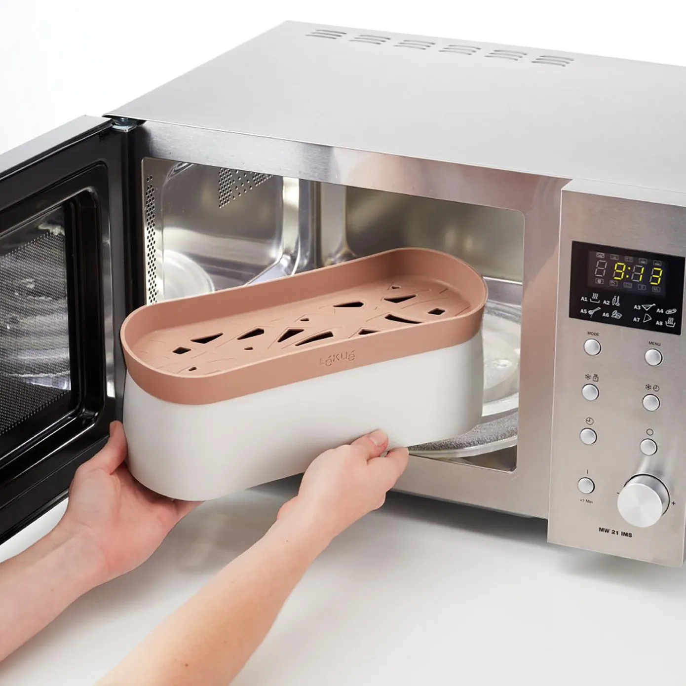 Lèkuè Pasta Cooker, 28cm, Pink Cream - Image 4