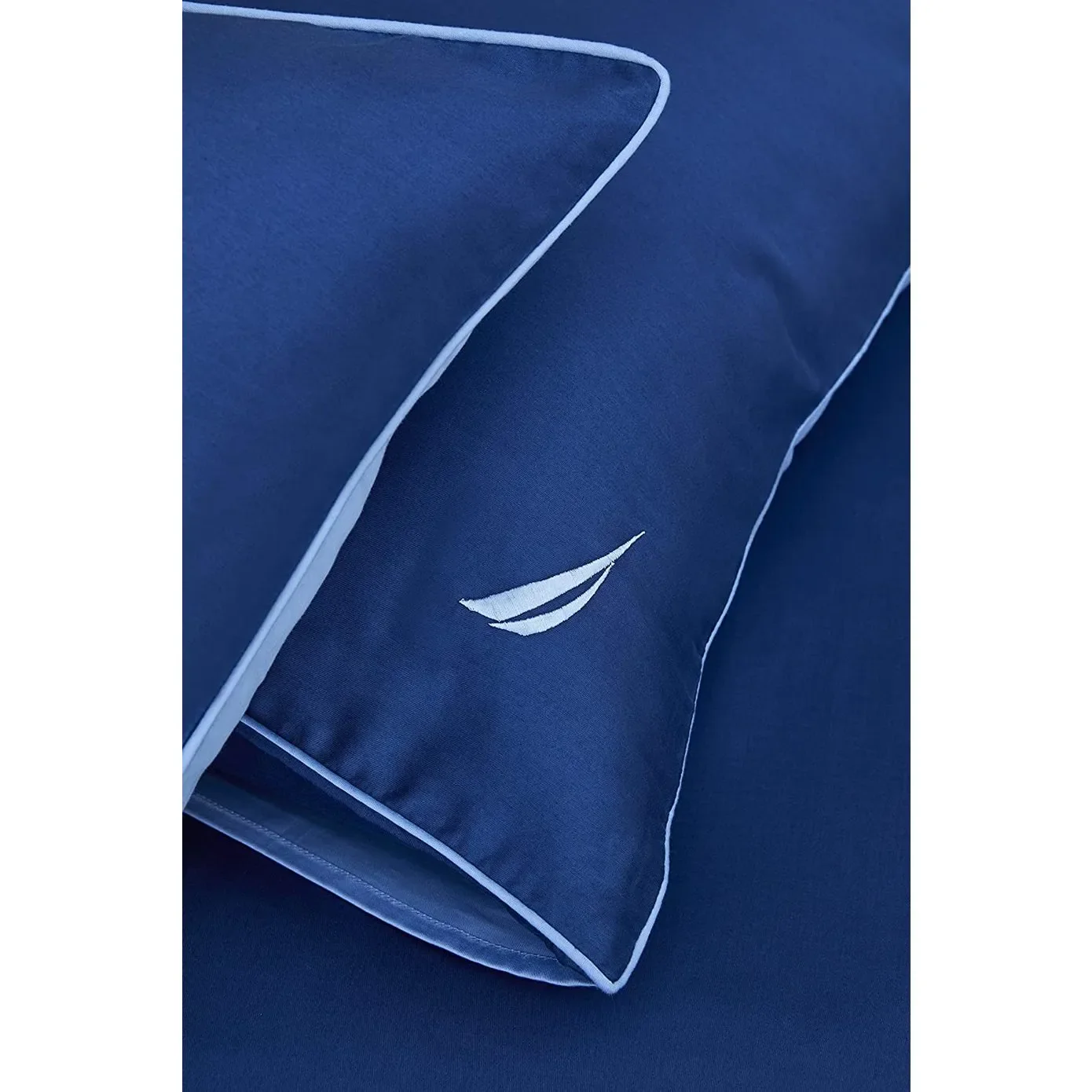 Nautica Home Creek 100% Cotton Duvet Cover Set, Double, 200cmx200cm, Blue Navy Blue - Image 3