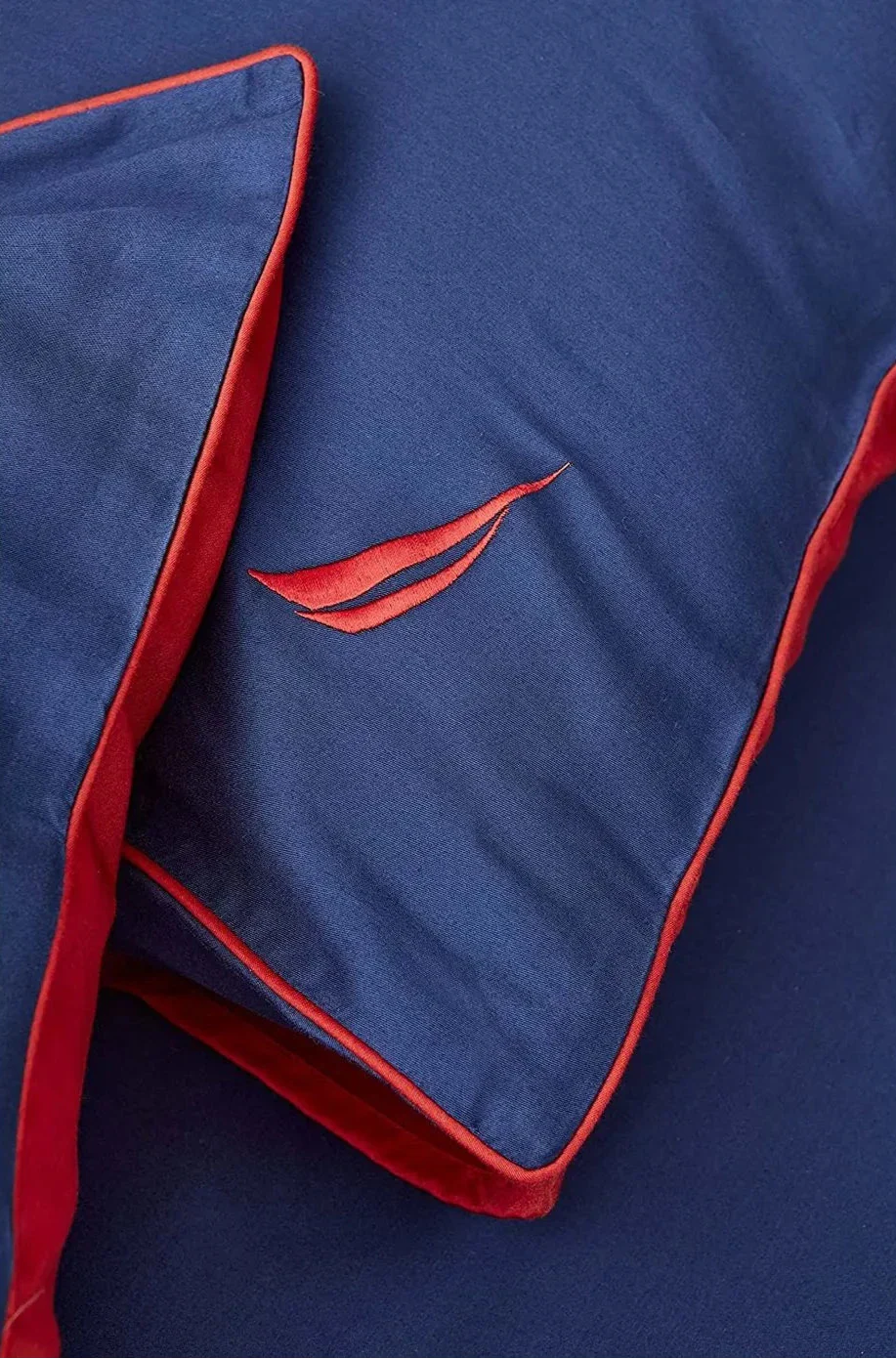 Nautica Home Creek 100% Cotton Duvet Cover Set, King, 230cmx220cm, Navy Blue Red - Image 3