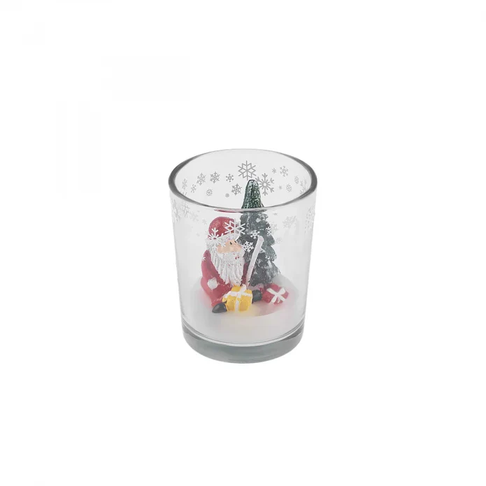 Karaca Home New Year Tiny House Glass Candle, 5.5x6.5cm, Multi - Image 2