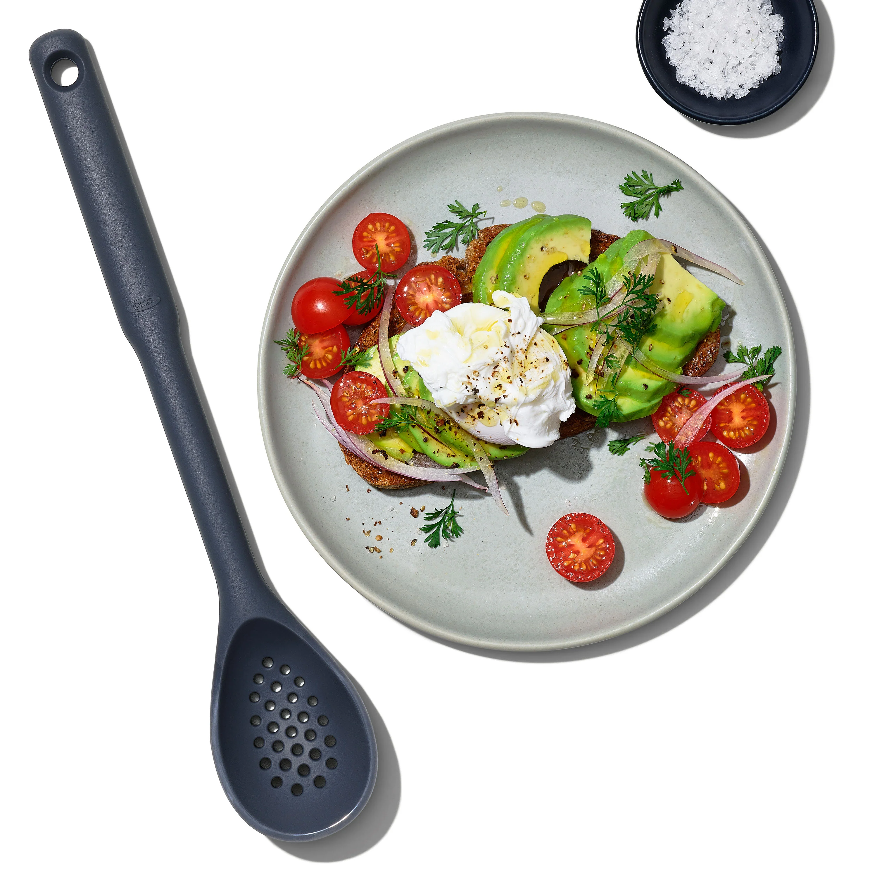 OXO Good Grips Silicone Perforated Spoon, Black - Image 5