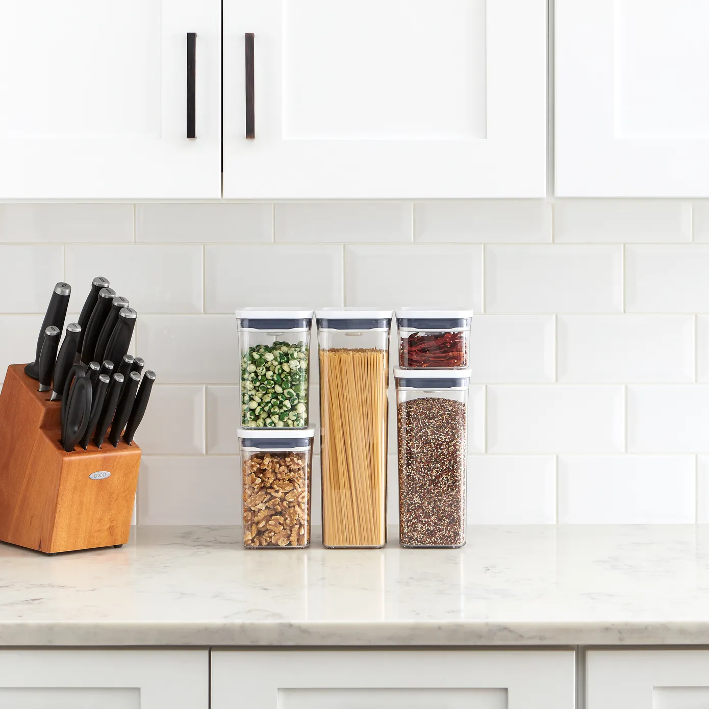 Oxo POP Container Set, 5 Piece, White - Image 2