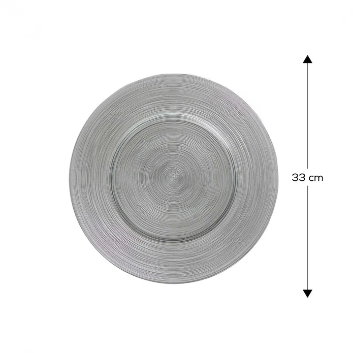 Premium Round Silver Placemat, Silver - Image 3
