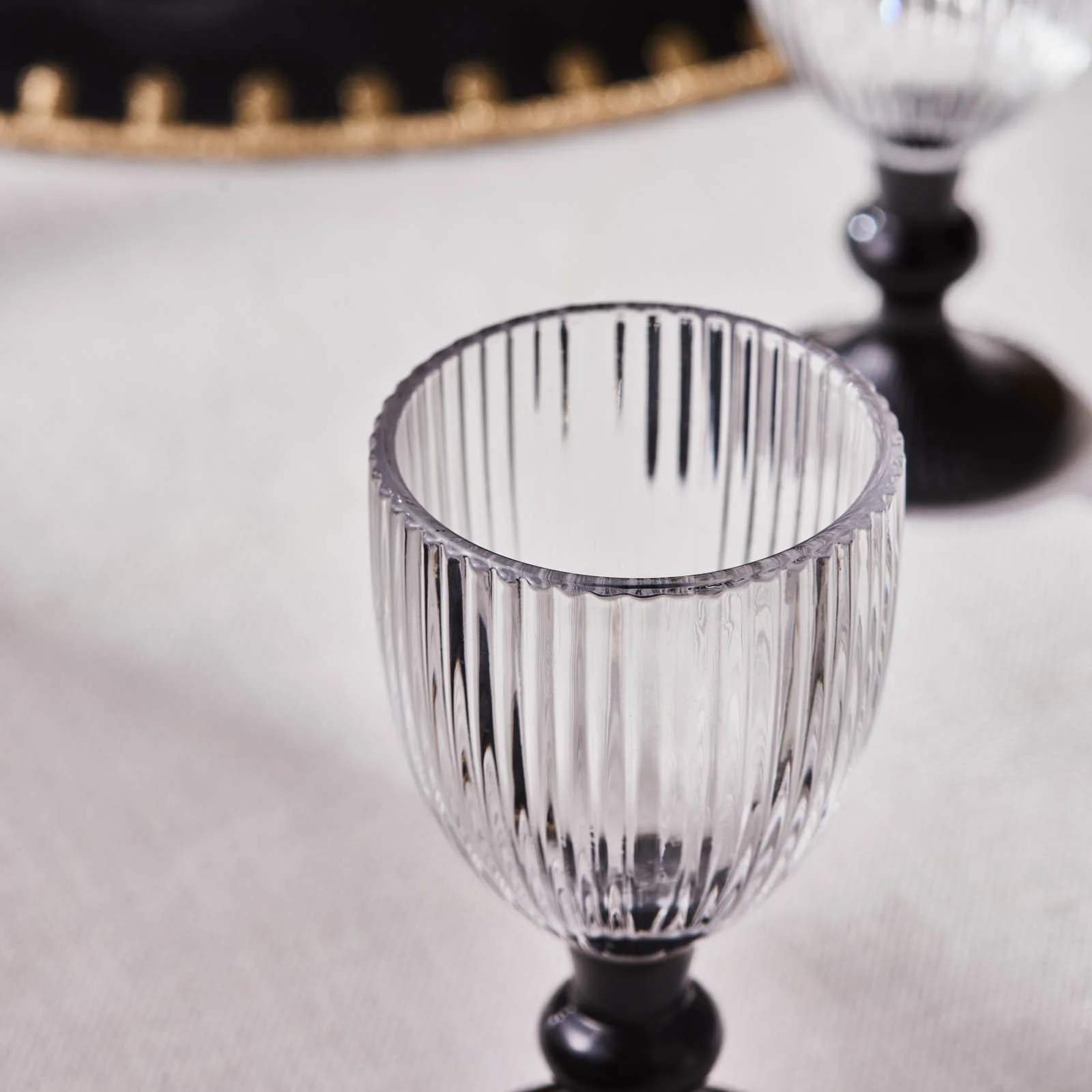 Karaca Rocco 6-Piece Small Water Glass for 6 Person, 60ml, Black - Image 4