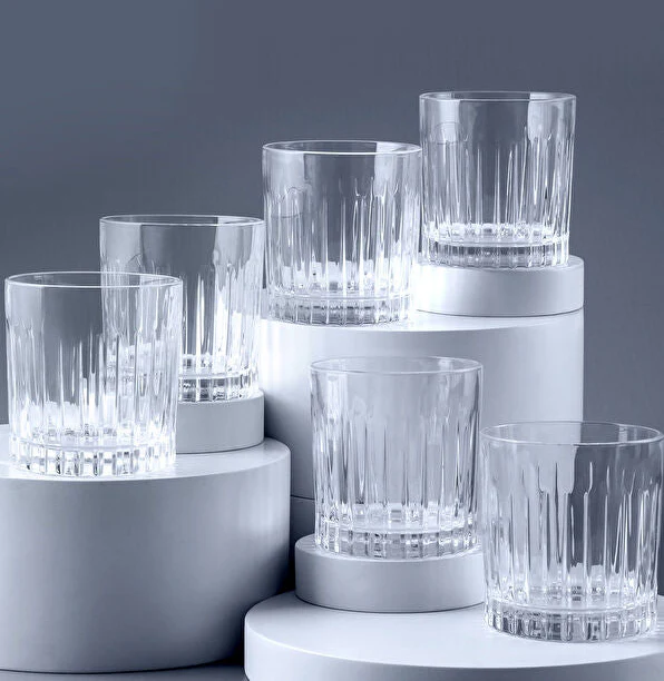 Rcr Timeless 6-Piece Glass Whisky Glass Set, 360ml, Clear