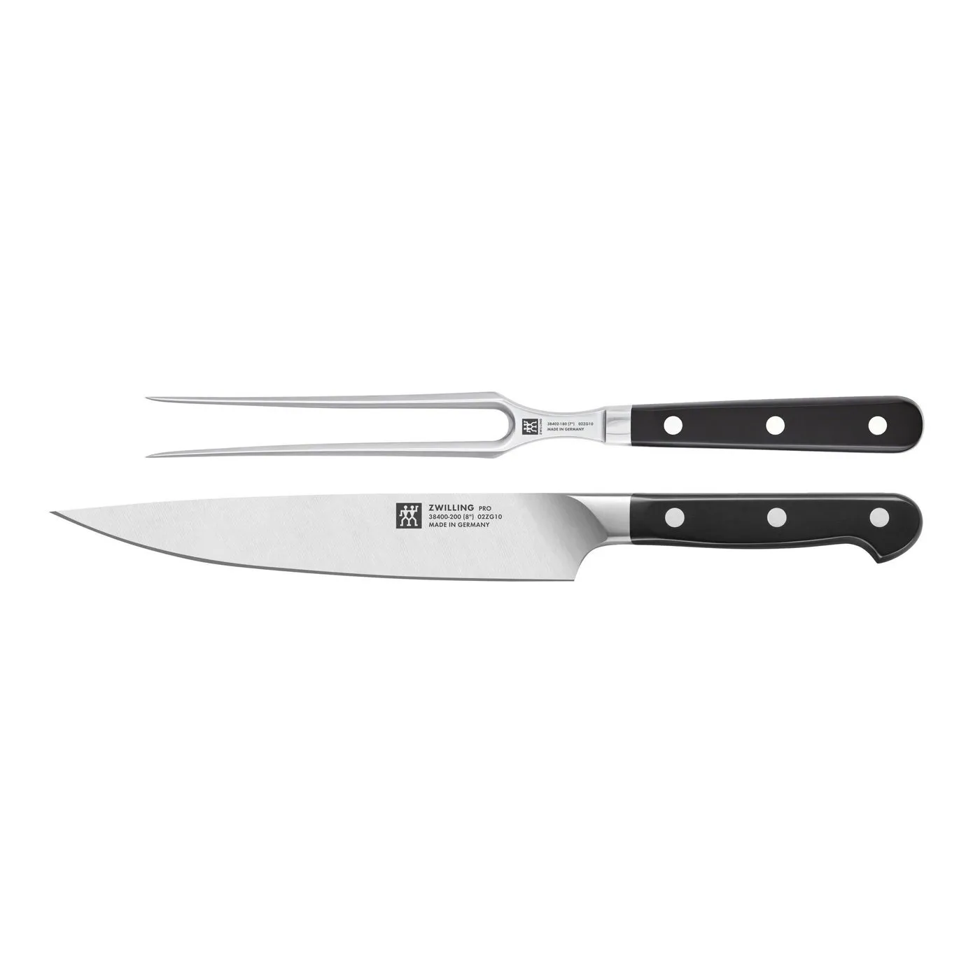 Zwilling Pro 2 Piece Knife Set, Black Silver - Image 4